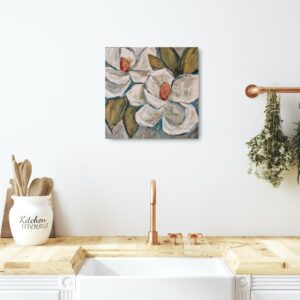 Ivory Bloom III - Original Magnolia Painting by South African artist Juanita Hackart